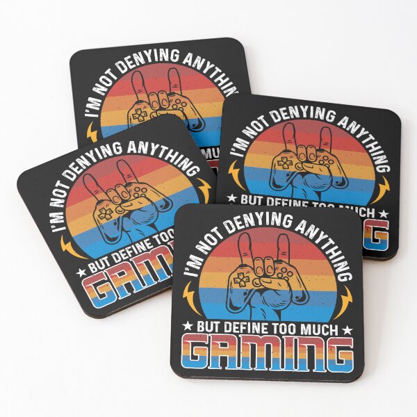 Item preview, Define Too Much Gaming – Retro Gamer Humor Design designed and sold by SunsetReverie.