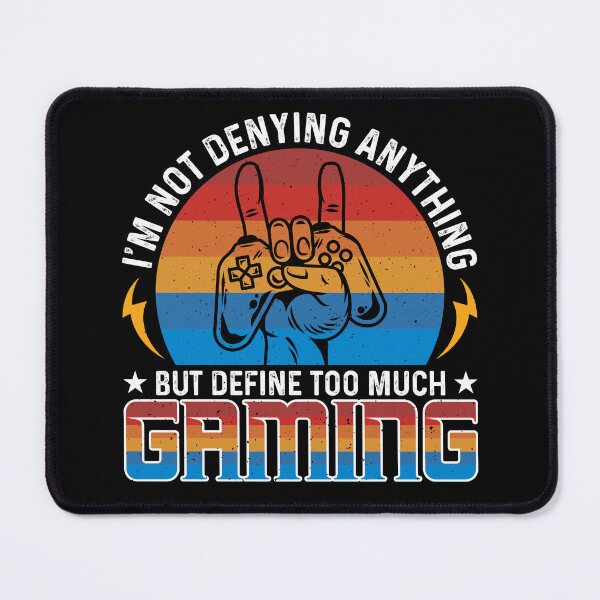 Item preview, Define Too Much Gaming – Retro Gamer Humor Design designed and sold by SunsetReverie.