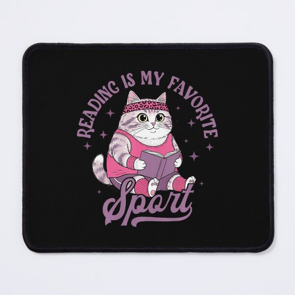 Item preview, Reading Is My Favorite Sport Bookworm Cat Lover Book-Club designed and sold by LindaRuby1.