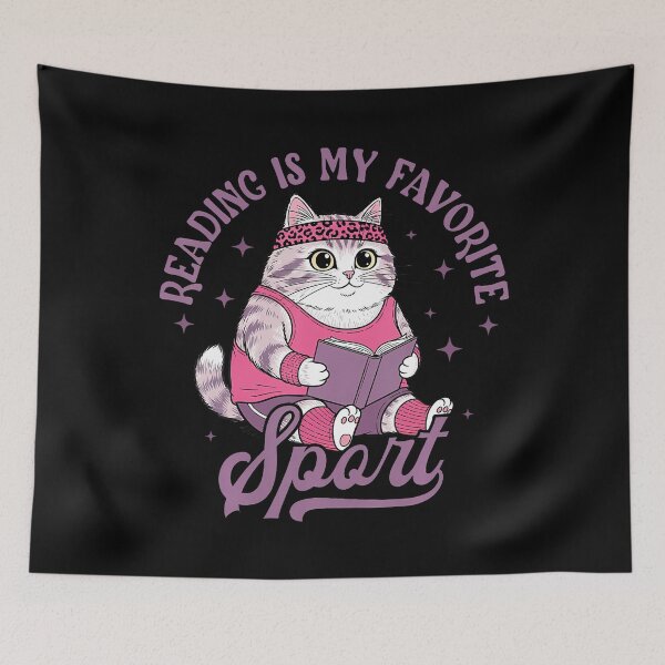 Item preview, Reading Is My Favorite Sport Bookworm Cat Lover Book-Club designed and sold by LindaRuby1.