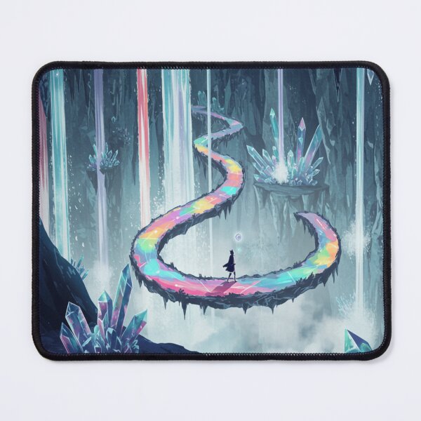 Item preview, The Lonely Traveler Spelunking through Rainbow Crystal Cavern designed and sold by dewaaliverse.