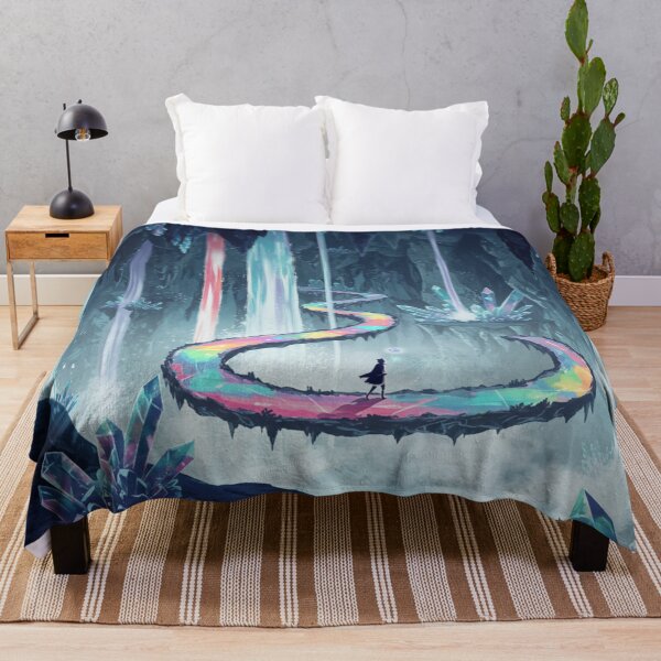 Item preview, The Lonely Traveler Spelunking through Rainbow Crystal Cavern designed and sold by dewaaliverse.