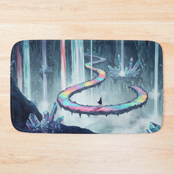 Item preview, The Lonely Traveler Spelunking through Rainbow Crystal Cavern designed and sold by dewaaliverse.