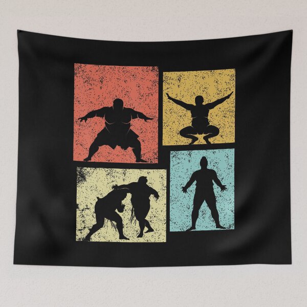 Item preview, Vintage Sumo Wrestling Fan Wrestler Retro Japanese Rikishi designed and sold by JosephineSarah.