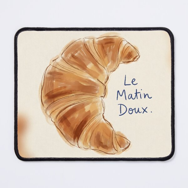 Item preview, Le Matin Doux Croissant Illustration designed and sold by AbstractAuraArt.