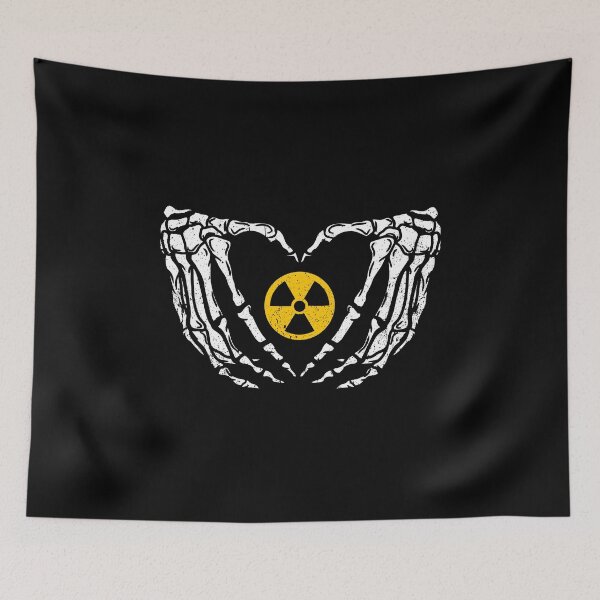 Item preview, Radioactive Heart Skeleton - Funny Nuclear Biohazard Gift designed and sold by manueldila.