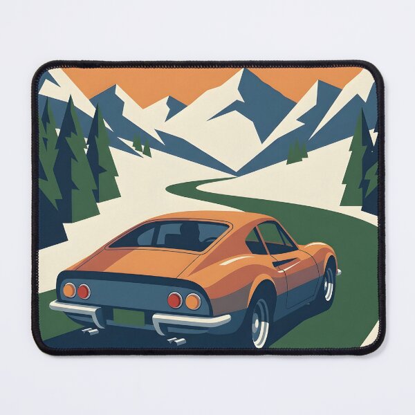Item preview, Vintage Alpine Road Trip Poster designed and sold by AbstractAuraArt.
