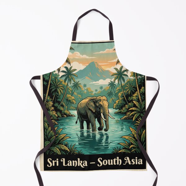 Item preview, Sri Lanka Tropical Elephant Landscape designed and sold by AbstractAuraArt.