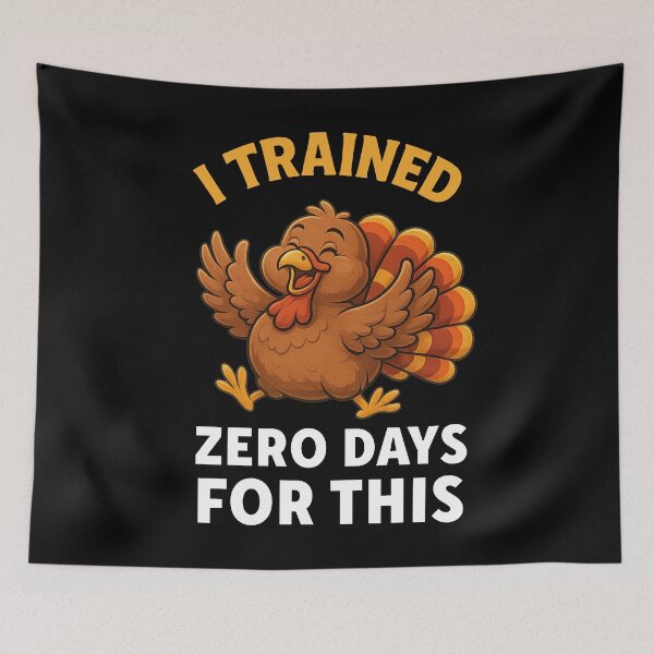 Item preview, Funny Turkey Running I Trained Zero Days For This Turkey Trot Squad 2025 Turkey Thanksgiving  designed and sold by peggycantu.