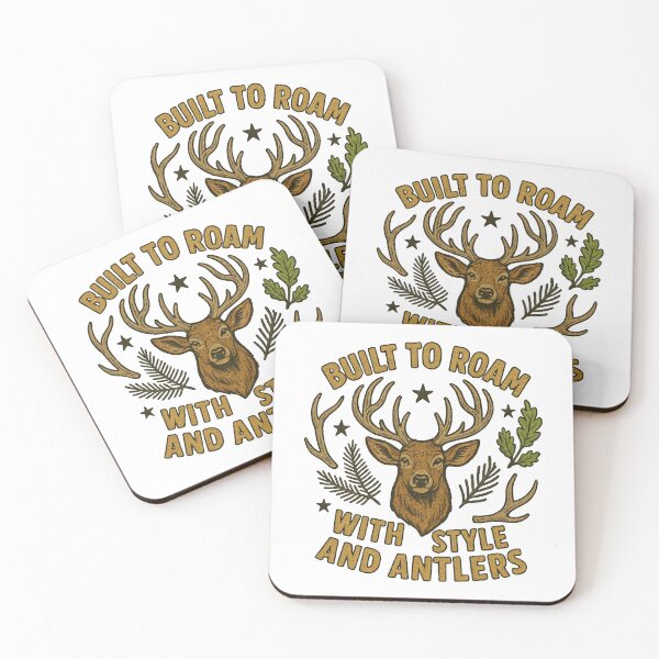 Item preview, Built to Roam With Style and Antlers | Funny Deer Outdoor Adventure Design designed and sold by inkoutninja.