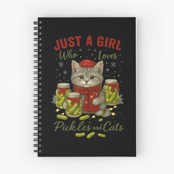 Item preview, Just A Girl Who Loves Pickles And Cats Christmas designed and sold by GeorgeneCharlo.