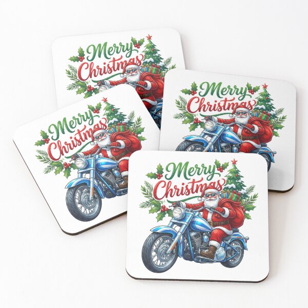 Item preview, Santa Riding Motorcycle – Merry Christmas Biker Holiday T-Shirt Design designed and sold by arnabscreativeworld.