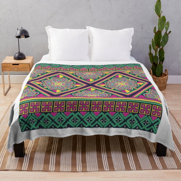 Item preview, Colorful Tribal Geometric Pattern – Vibrant Ethnic Textile Design designed and sold by Dintheo.