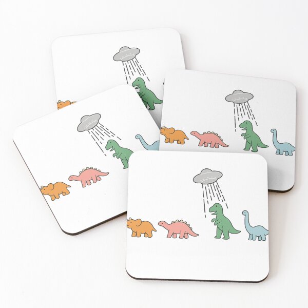 Item preview, Funny Dinosaur Abduction UFO Alien Extinction Theory Cute designed and sold by haitrieuic96.