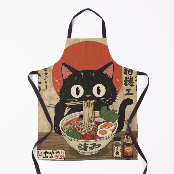 Aperçu de l'œuvre Kuro Neko Ramen Courir Kawaii créée et vendue par peyannaa.