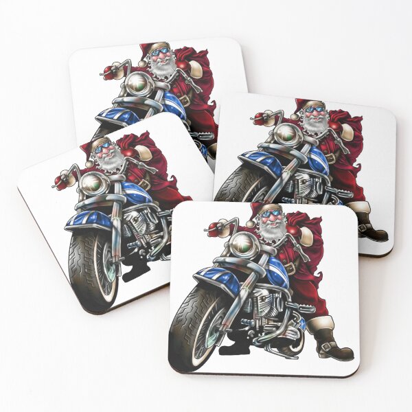 Item preview, Biker Santa Riding Motorcycle – Cool Christmas Holiday T-Shirt Design designed and sold by arnabscreativeworld.