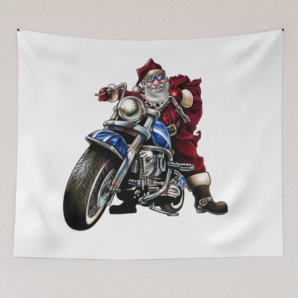 Item preview, Biker Santa Riding Motorcycle – Cool Christmas Holiday T-Shirt Design designed and sold by arnabscreativeworld.
