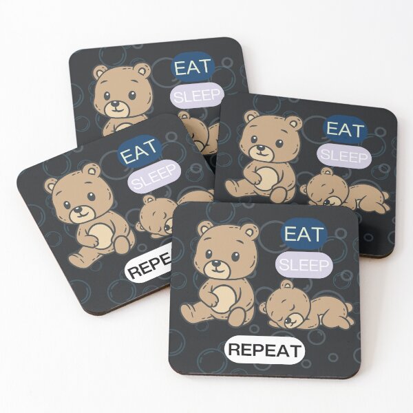 Item preview, Eat Sleep Repeat Teddy Bears designed and sold by BELEAFCREATIV1.