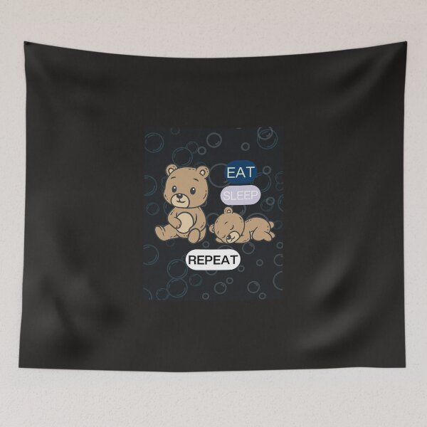 Item preview, Eat Sleep Repeat Teddy Bears designed and sold by BELEAFCREATIV1.