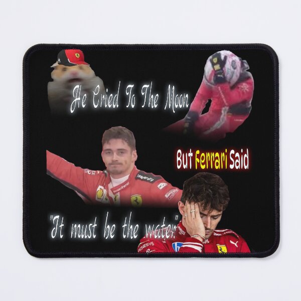 Item preview, He Cried to the Moon – Charles Leclerc ‘Must Be the Water’ Meme Shirt designed and sold by NoodleMoose.