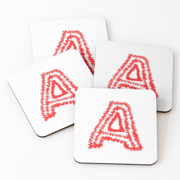 Item preview, Letter A Red Static Glitch Art designed and sold by uncoXab.