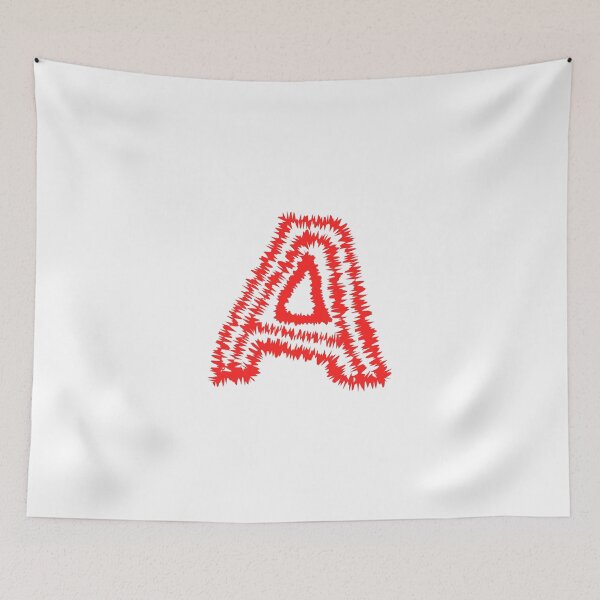 Item preview, Letter A Red Static Glitch Art designed and sold by uncoXab.