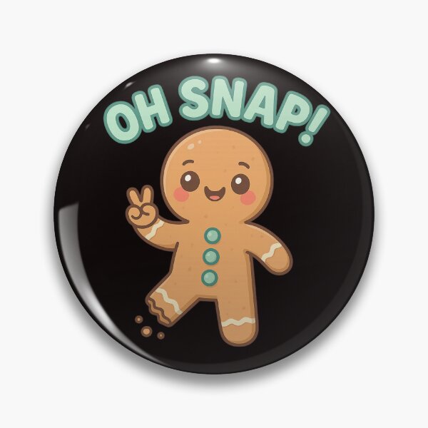 Item preview, Oh Snap Gingerbread Cute Christmas Funny Cookie – Kawaii Holiday Design designed and sold by FrameFlow.
