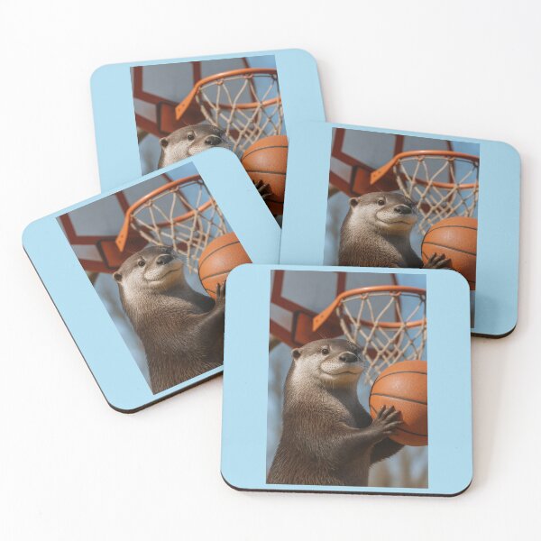 Item preview, Basketball Otter Shooting Hoops designed and sold by Tridentulus.