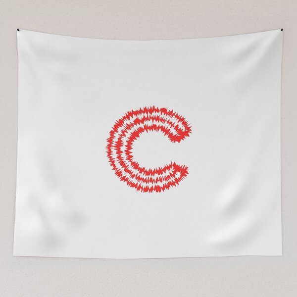 Item preview, Letter C Red Static Glitch Art designed and sold by uncoXab.