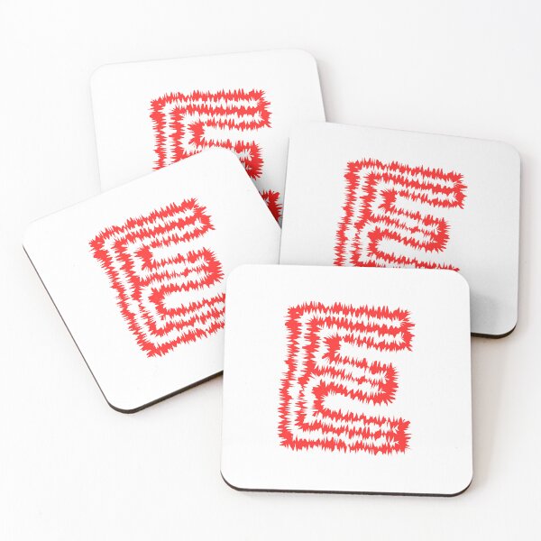 Item preview, Letter E Red Static Glitch Art designed and sold by uncoXab.