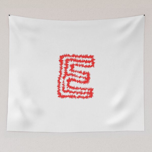 Item preview, Letter E Red Static Glitch Art designed and sold by uncoXab.