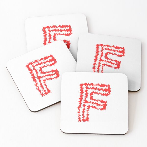 Item preview, Letter F Red Static Glitch Art designed and sold by uncoXab.
