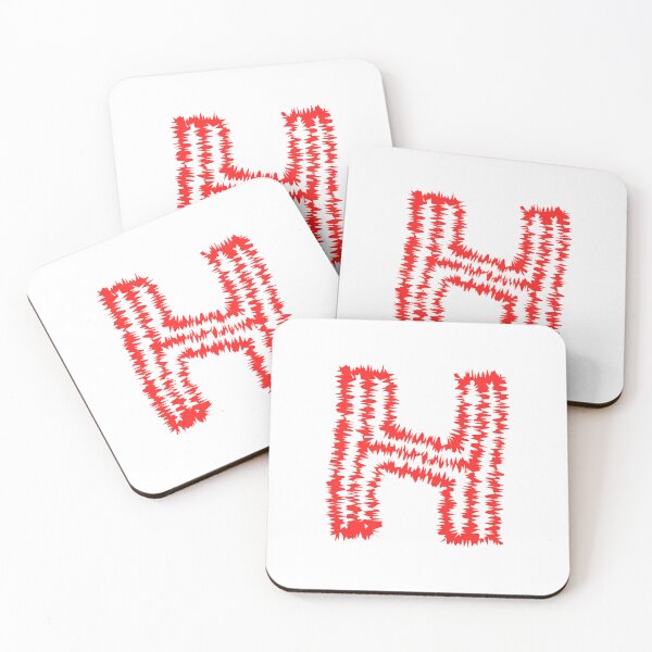 Item preview, Letter H Red Static Glitch Art designed and sold by uncoXab.