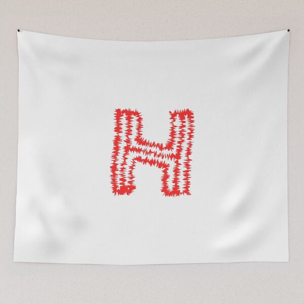 Item preview, Letter H Red Static Glitch Art designed and sold by uncoXab.