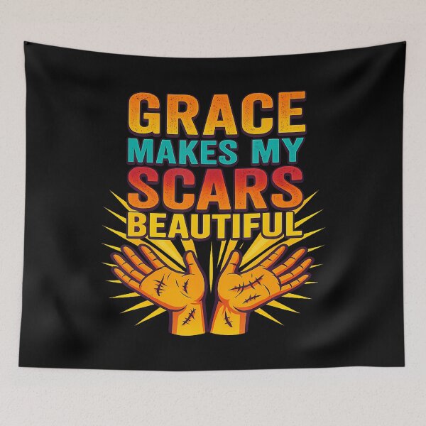 Item preview, Grace Makes Scars Beautiful - Inspirational Christian Gift designed and sold by TaraAnnie.