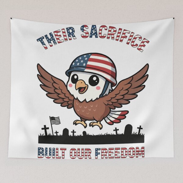 Item preview, Their Sacrifice Built Our Freedom USA flag designed and sold by goold-fish.