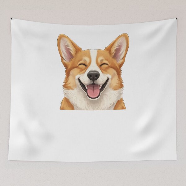 Item preview, Happy face of Corgi designed and sold by anuggra.