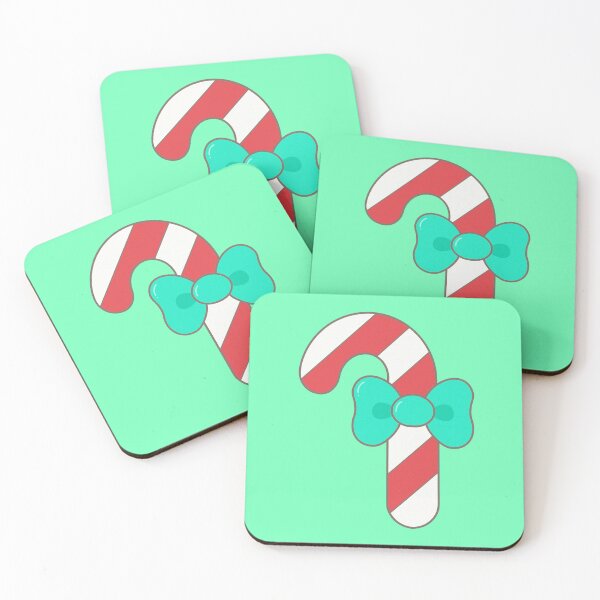 Item preview, Sweet Christmas cute red candy cane with green bow ribbon designed and sold by nuchz.