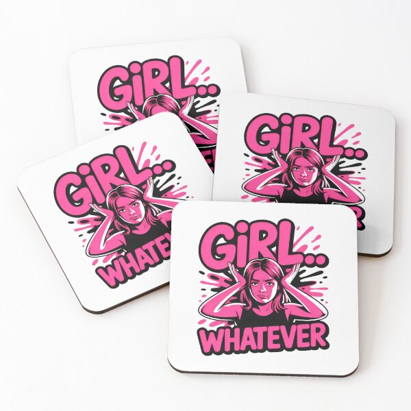 Item preview, Girl Whatever Attitude Graphic with Pink and Black Splash designed and sold by SplashTastic.