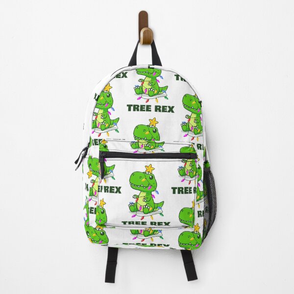 Item preview, Funny Tree Rex T-Rex Dinosaur wearing Christmas lights & star (on light colors) designed and sold by messy-nessie.
