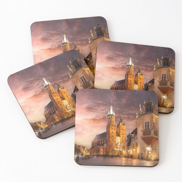 Item preview, St Mary's Basilica in Krakow, Poland at sunset designed and sold by mitzobs.