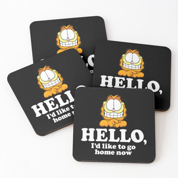 Item preview, Garfield Hello I'd Like To Go Home Now Funny Quote designed and sold by sardencourey3.