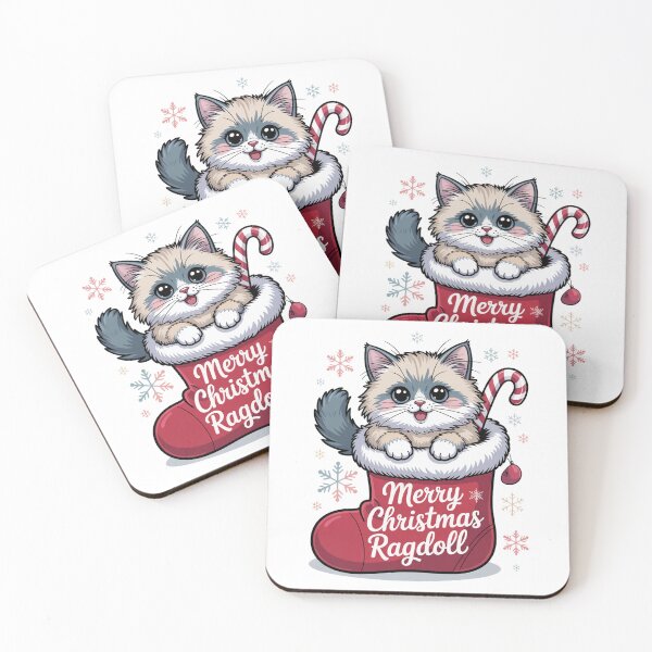 Item preview, Ragdoll cat merry Christmas Santa designed and sold by kaka8888.