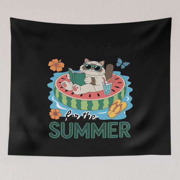Item preview, Ragdoll Cat On Watermelon Float I'm Booked For The Summer designed and sold by ToggleBet.