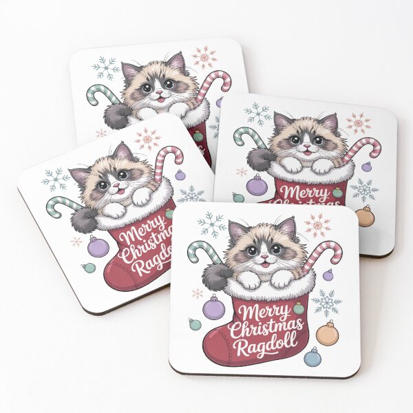 Item preview, Ragdoll cat merry Christmas Santa designed and sold by kaka8888.