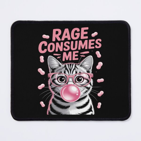 Item preview, Rage Consumes Me Funny Silly Staring Cat designed and sold by ToggleBet.