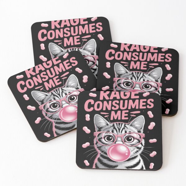 Item preview, Rage Consumes Me Funny Silly Staring Cat designed and sold by ToggleBet.