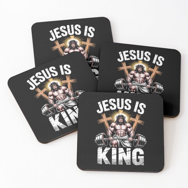 Item preview, Christian Gym Jesus Is King Workout Religious Weight Lifting designed and sold by CleoRoseanna.