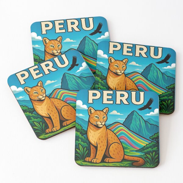 Item preview, Peru - Rainbow Mountain Puma designed and sold by Myra365Art.