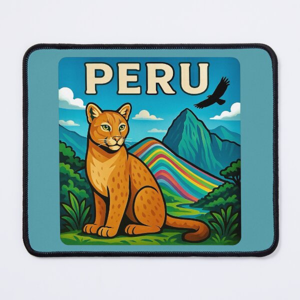 Item preview, Peru - Rainbow Mountain Puma designed and sold by Myra365Art.